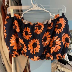 Shein Floral Crop Top